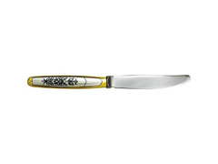 Серебряный десертный нож с черневым узором и позолотой «Астра»